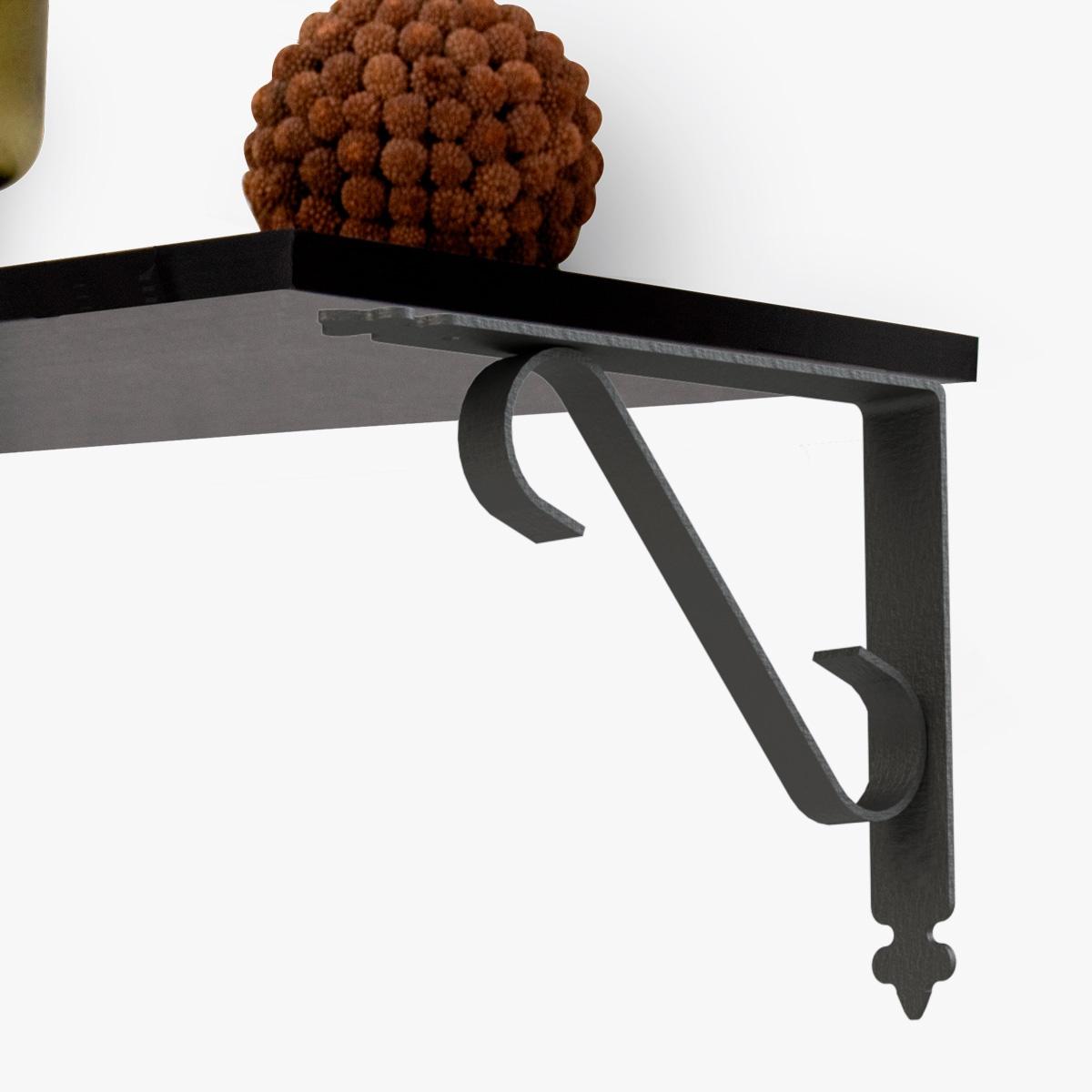 Escuadra colonial 29 x 34 cm negro texturizado