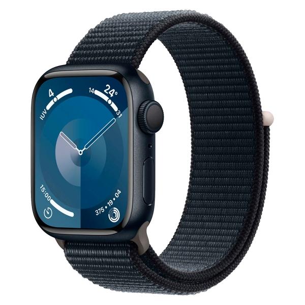 APPLE WATCH SERIES 9 41MM (MR8Y3) ALUMINIO NEGRO SPORT LOOP NEGRO