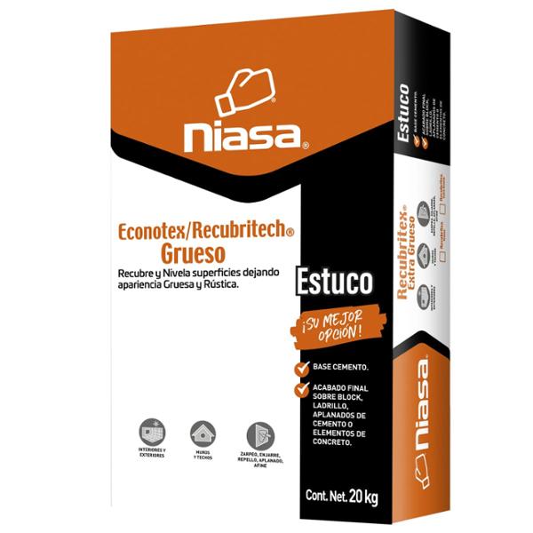 RECUBRITECH ECONOTEX GRUESO BLANCO 20KG