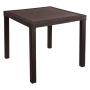 MESA RATTAN CUADRADA FIJA 72 X 80 X 80 CM CHOCOLATE PLÁSTICO