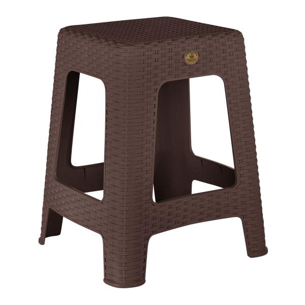BANCO RATTAN CUADRADO 45 X 34.7 X 34.7 CM CHOCOLATE PP