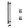 SET TOALLERO y 2 GANCHOS DE ACERO INOXIDABLE GRIS 3 PIEZAS