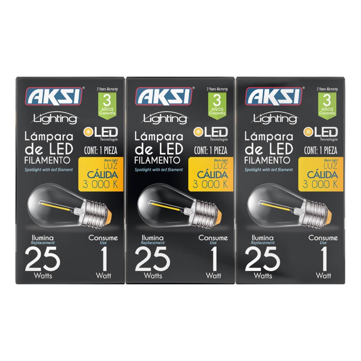 Foco led s14 1w luz calida 6 piezas