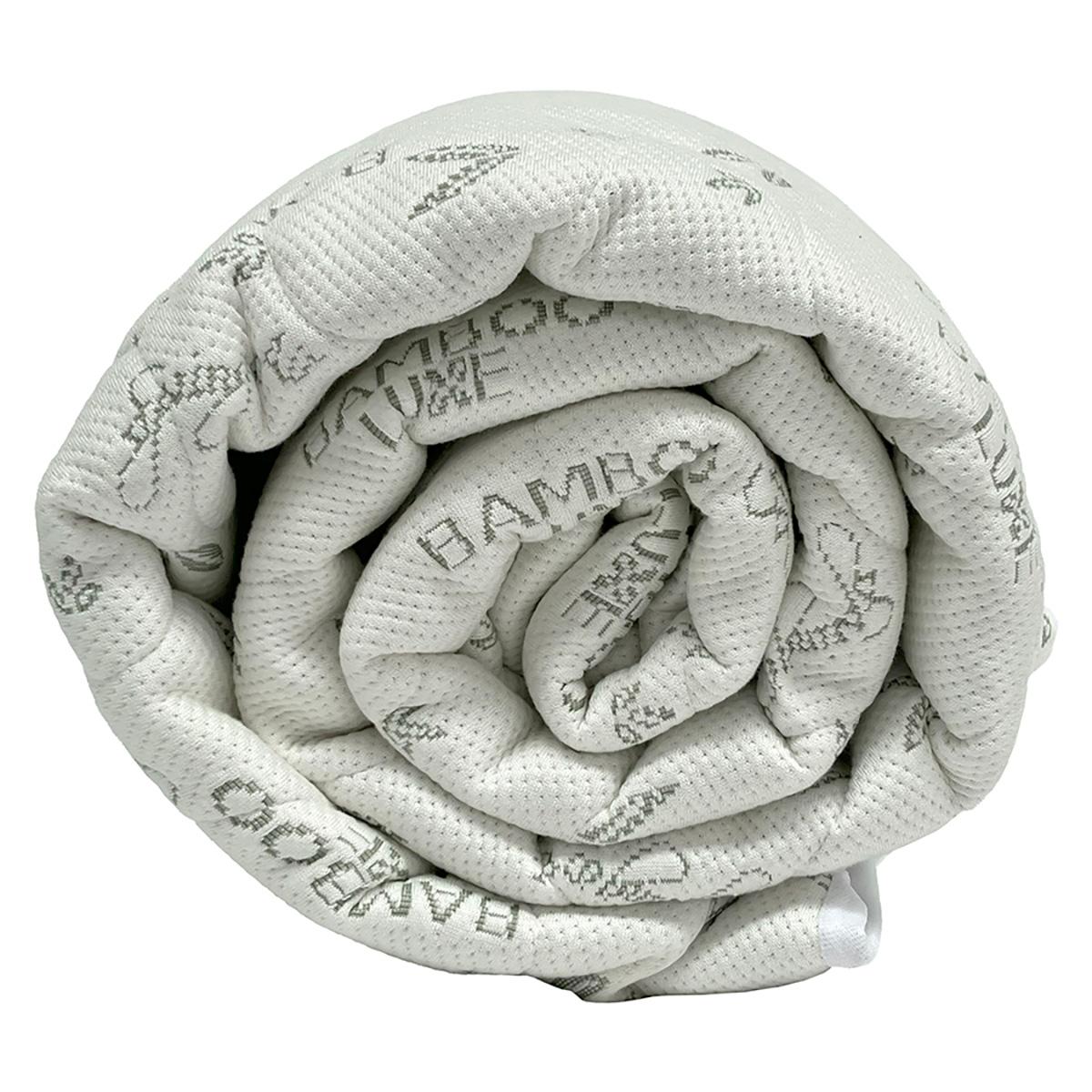 Protector de colchón bamboo luxe acolchado e impermeable - matrimonial