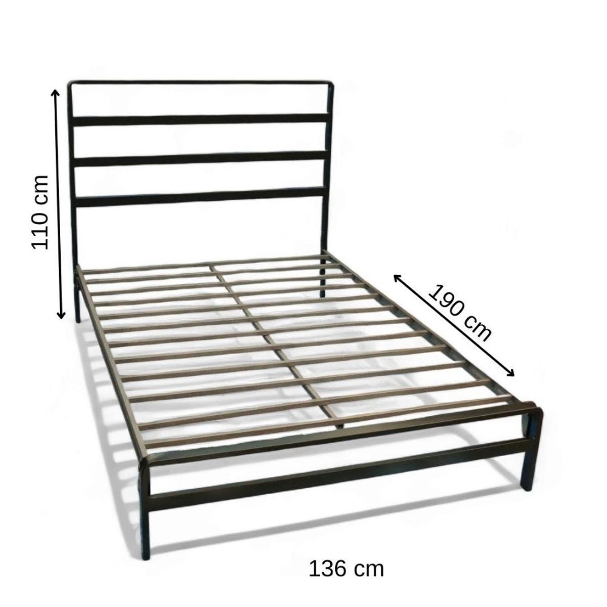 CAMA MALAGA MATRIMONIAL DE ACERO COLOR NEGRO | The Home Depot México ...