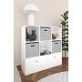 ORGANIZADOR 6 CUBOS 2 CAJONES BLANCO 91 X 91 X 30 CM