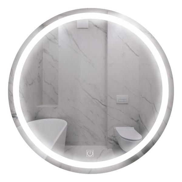 ESPEJO REDONDO LUZ LED 80CM ESMERILADO