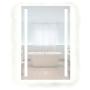 ESPEJO RECTANGULAR LUZ LED 40 X 60CM CON LINEAS ESMERILADAS