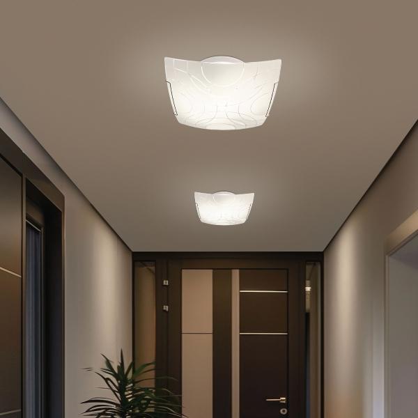 PAQUETE DE 2 LÁMPARAS DE TECHO INCANDESCENTE DE 30 CM X 9.5 CM BLANCO