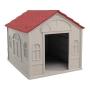 CASA PARA PERRO RAZA MEDIANA BLANCO DE PLÁSTICO