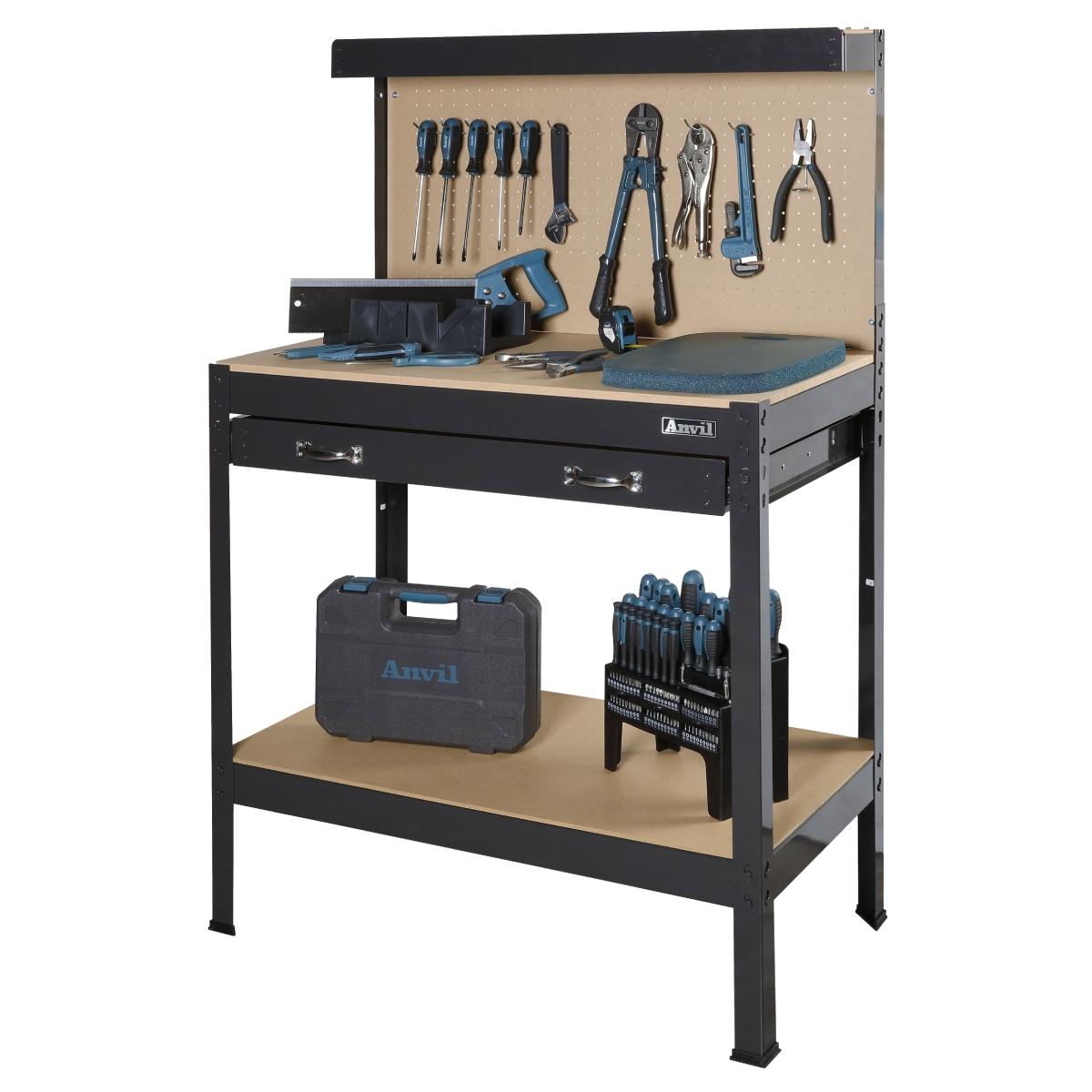 Mesa de trabajo multipropósito gris oscuro