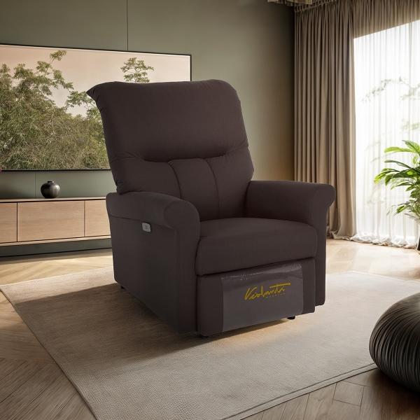SILLÓN RECLINABLE ELÉCTRICO GRECIA CHOCOLATE
