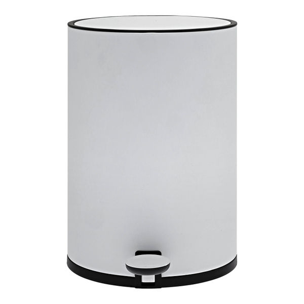 BOTE DE BASURA DE ACERO INOXIDABLE CON TAPA Y PEDAL 5L GRIS