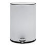 BOTE DE BASURA DE ACERO INOXIDABLE CON TAPA Y PEDAL 5L GRIS