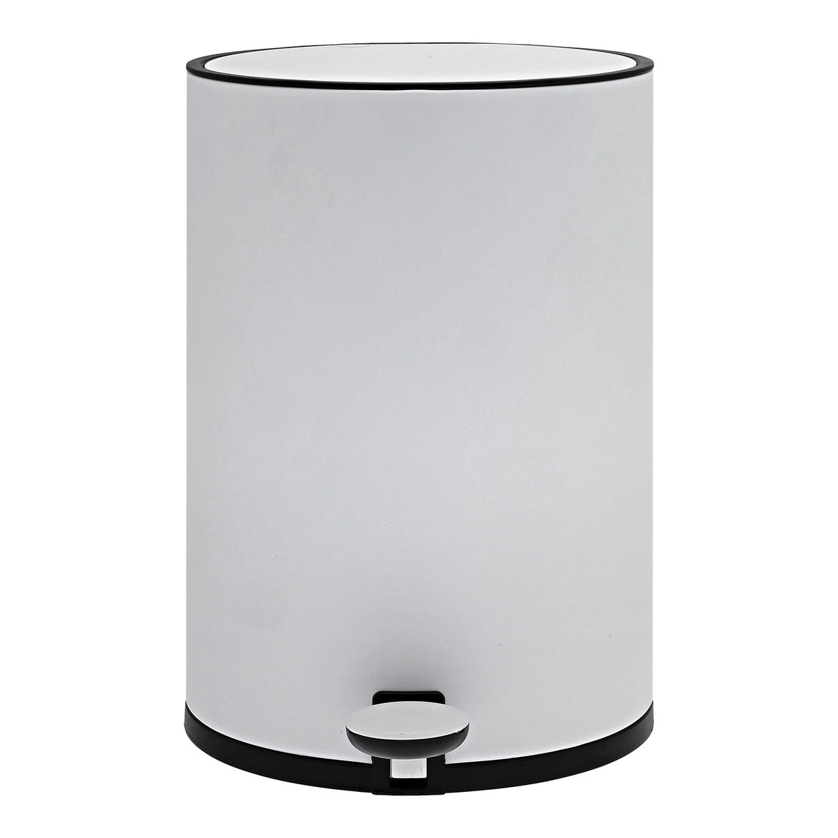 Bote de basura de acero inoxidable con tapa y pedal 5l gris