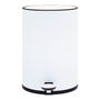 BOTE DE BASURA DE ACERO INOXIDABLE CON TAPA Y PEDAL 5L BLANCO