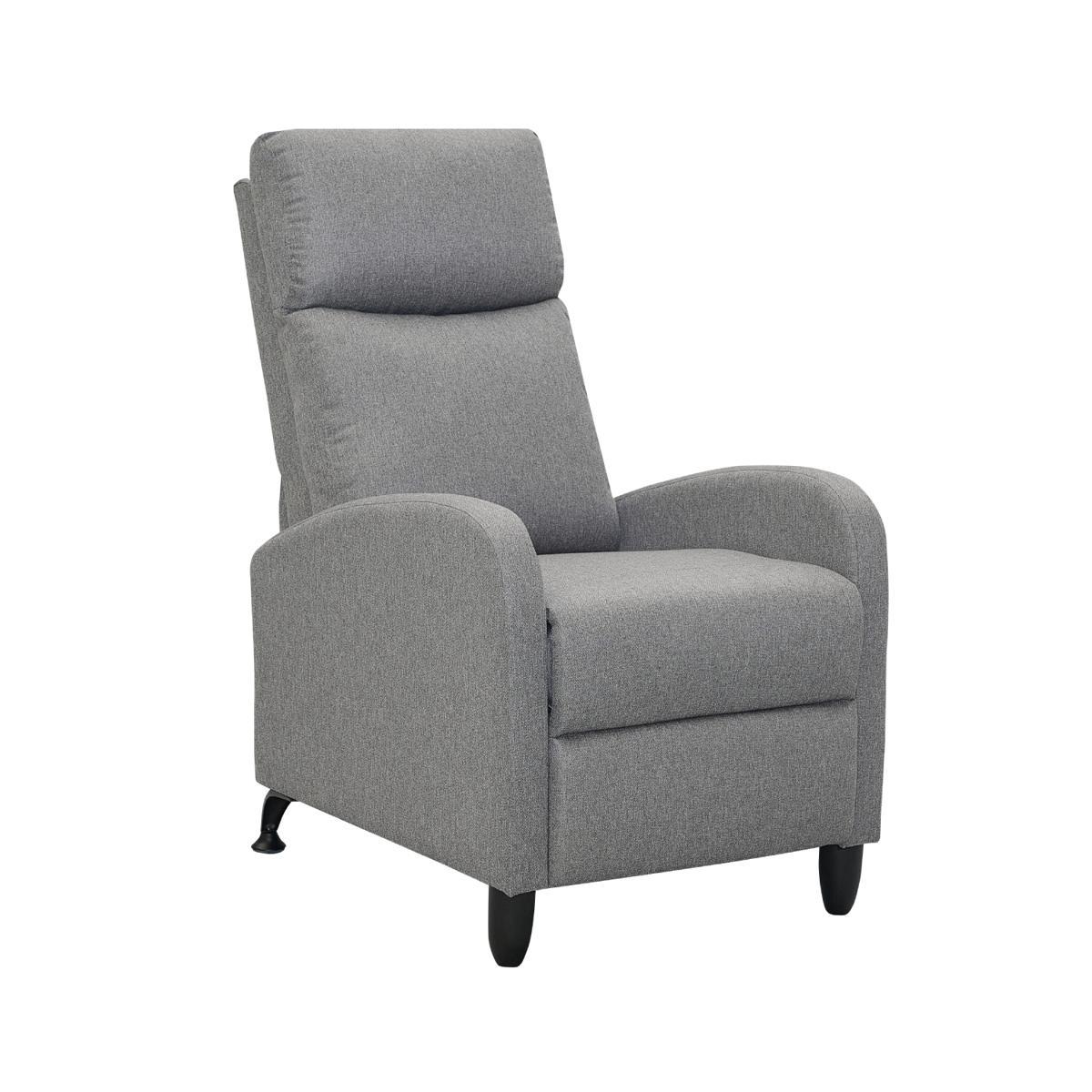 SILLON RECLINABLE INDIVIDUAL CON TAPIZADO DE TELA GRIS | The Home Depot  México - Ventas a profesionales