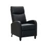 SILLON RECLINABLE INDIVIDUAL CON TAPIZADO DE ECOCUERO NEGRO