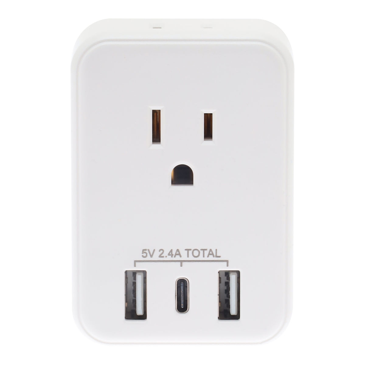 Multicontacto blanco 4 entradas mas 2 usb y un a tipo c