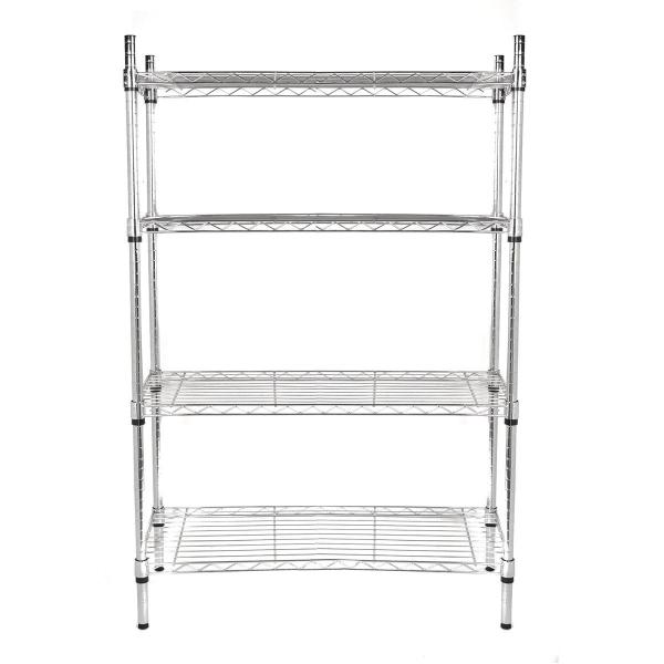 ESTANTE ORGANIZADOR DE METAL 1.37 M X 90.6 X 35.5 CM PLATA