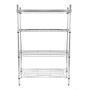 ESTANTE ORGANIZADOR DE METAL 1.37 M X 90.6 X 35.5 CM PLATA