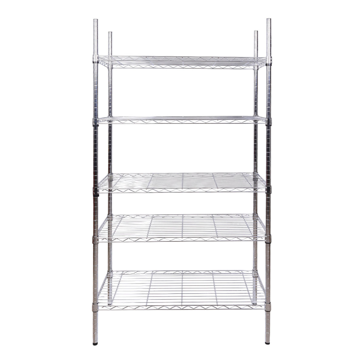 Estante cromado de 5 niveles 40.4 x 90.4 x 183.6 cm