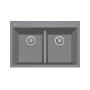 TARJA DE CUARZO 2 TINAS 84X56X24 COLOR TITANIUM
