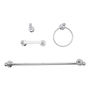 JUEGO DE ACCESORIOS PARA BAÑO FONTANERY ACABADO CROMO 4 PIEZAS