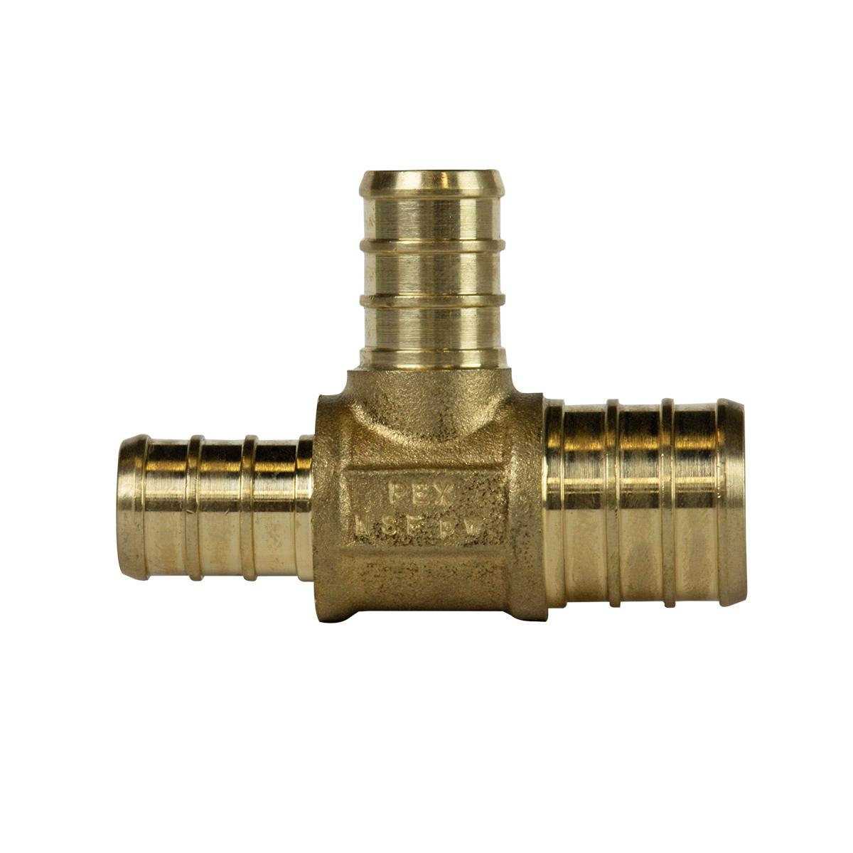 Conexión tee espiga latón 3/4 x 1/2 x 1/2