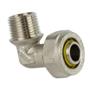 CODO MACHO 3/4 X 3/4 DE PULGADA PLATA COFLEX