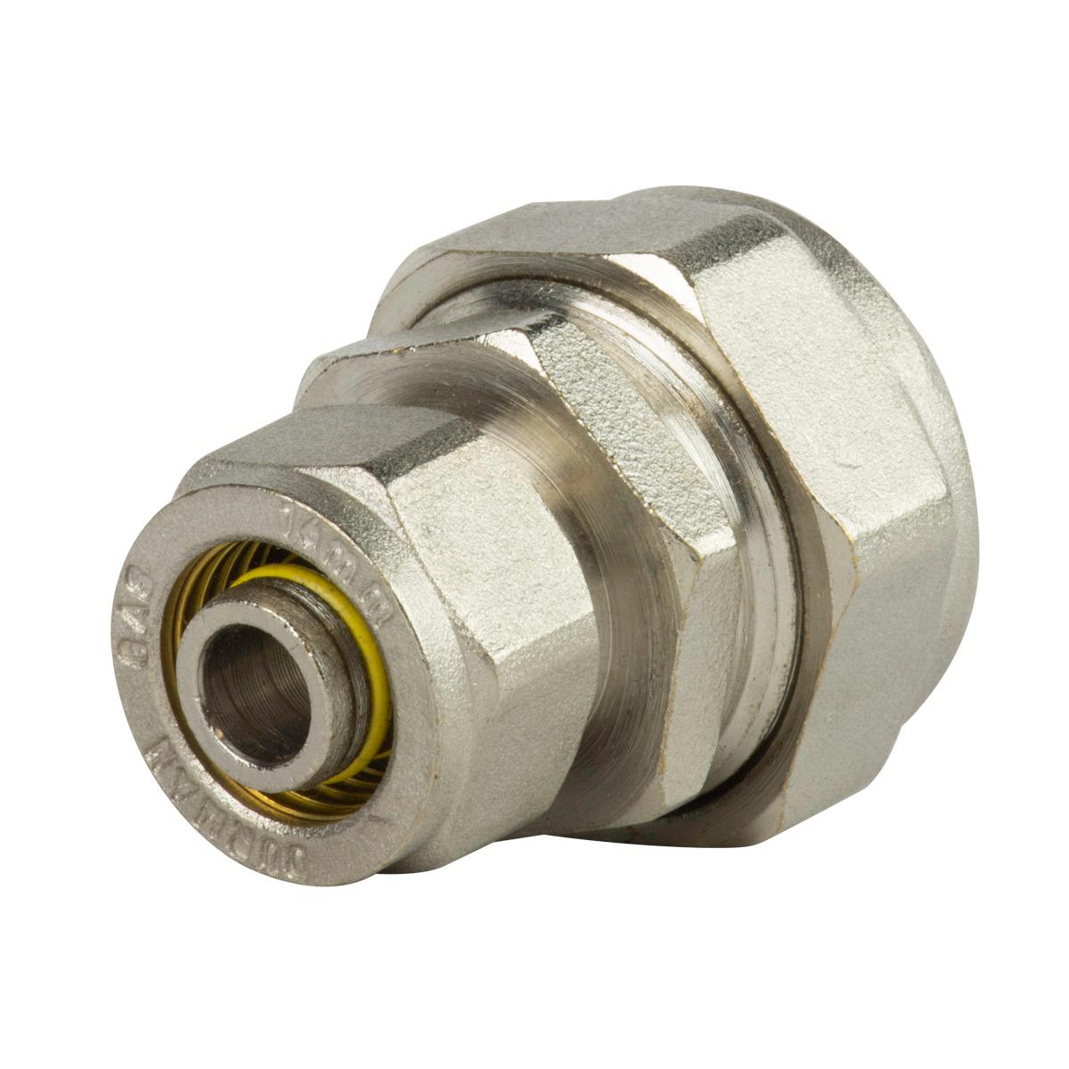 Cople 3/4 x 1/2 pulgada plata coflex