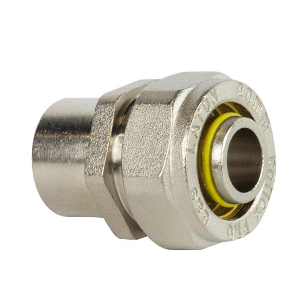 ADAPTADOR SOLDABLE 1/2 X 3/8 DE PULGADA PLATA COFLEX