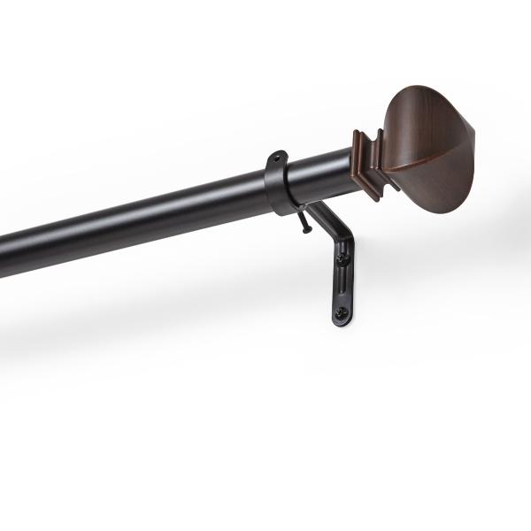 CORTINERO EXTENSIBLE PARA VENTANA BULB 91 CM-1.68 M COLOR CAFÉ