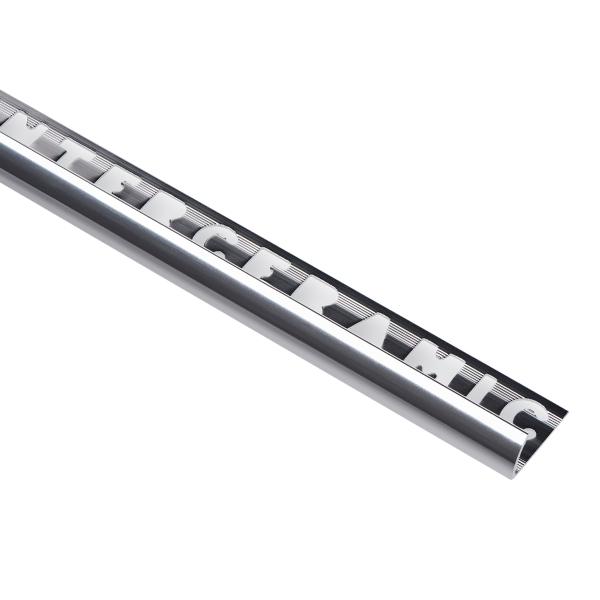 PERFIL CURVO DE ALUMINIO PLATA BRILLANTE 12MM