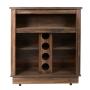 MUEBLE PARA BAR COLOR NOGAL CON ESTRUCTURA DE MADERA INDUSTRIAL