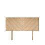 CABECERA PARA CAMA TAMAÑO KING Y QUEEN SIZE COLOR MADERA CON CORTES DECORATIVOS DIAGONALES