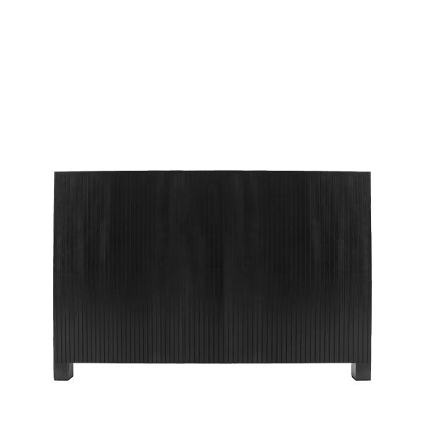 CABECERA PARA CAMA TAMAÑO INDIVIDUAL Y MATRIMONIAL COLOR NEGRO CON RELIEVES DECORATIVOS VERTICALES