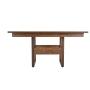 MESA PARA COMEDOR RECTANGULAR COLOR NOGAL CON TABLERO DE MADERA SÓLIDA DE PINO Y MDF. PATAS DE METAL