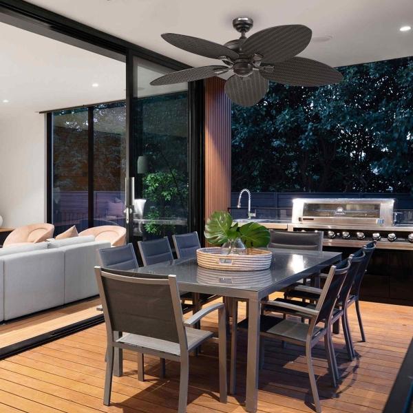 VENTILADOR TROPICAL HURACAN 52PG 5 ASPAS PARA USO EXTERIOR