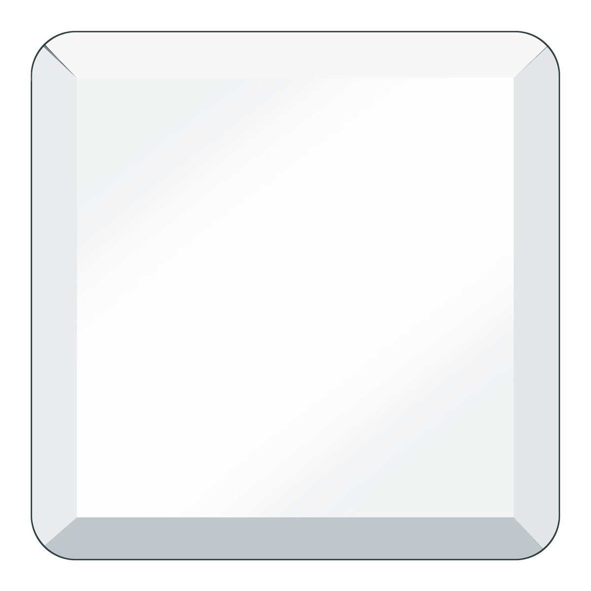 Espejo decorativo cuadrado con bisel de lujo de 30 cm x 30 cm