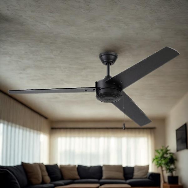 VENTILADOR DE TECHO BORA 52" PARA INTERIOR/EXTERIOR NEGRO