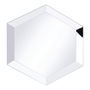 ESPEJO DECORATIVO HEXAGONAL DE 30 CM X 26 CM