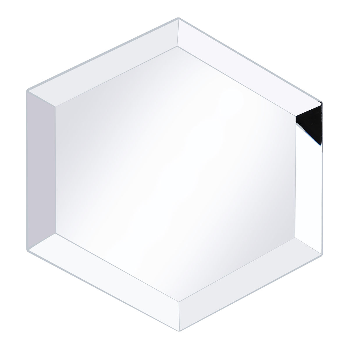 Espejo decorativo hexagonal de 30 cm x 26 cm