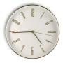 RELOJ DE PARED BLANCO CON DORADO 30CM