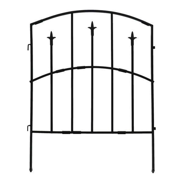 CERCA DE JARDÍN METÁLICA ALEXANDER 81.2X61.5 CM NEGRA