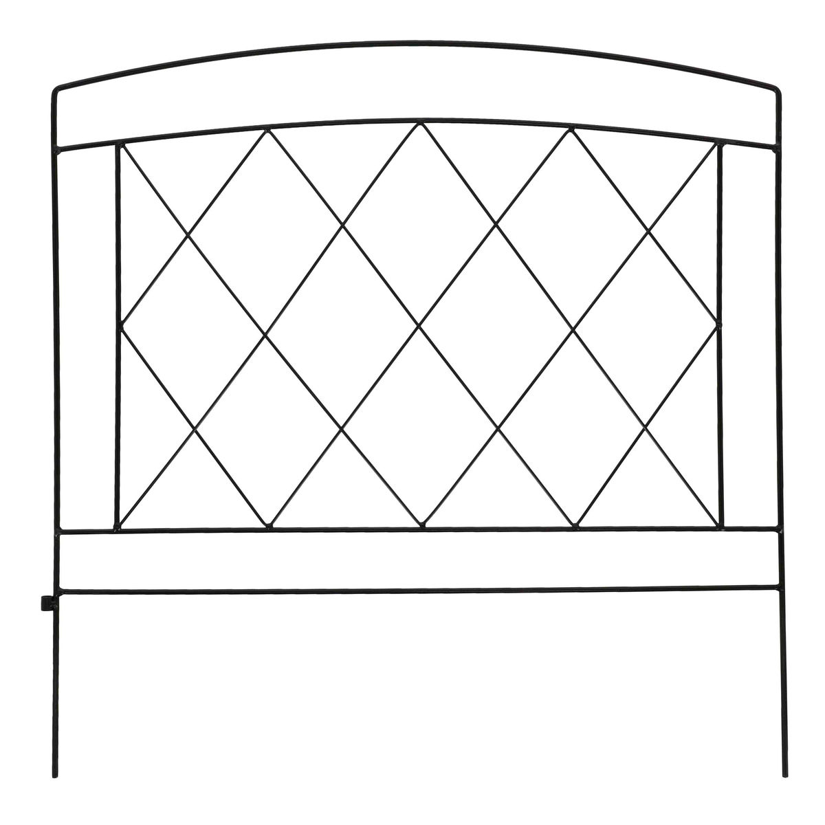 CERCA DE JARDÍN METÁLICA SALERNO 60.9 X 61 CM NEGRA