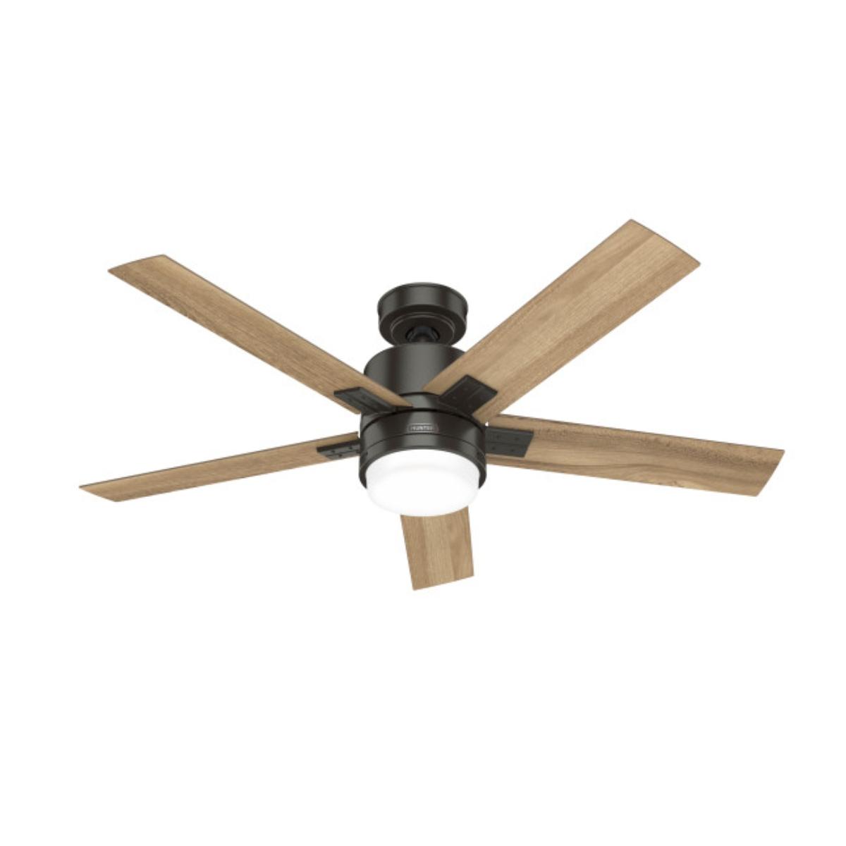 Ventilador de techo stellan 52" moderno con led integrado bronce
