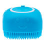 CEPILLO DISPENSADOR DE SHAMPOO PARA MASCOTAS DE SILICÓN AZUL