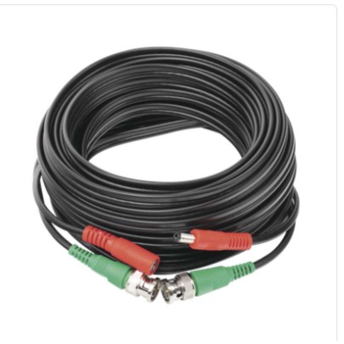 Cable coaxial ( bnc rg59 ) + alimentación , 10 metros, 100% cobre