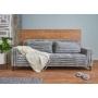 Sofá Cama Tapizado en Tela Premium Extra Suave Gris. Estructura de Madera Sólida y Patas de Metal